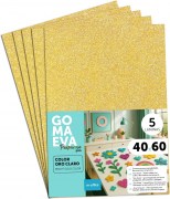 gomma eva glitterata oro